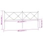 vidaXL Cabecero de metal blanco 200 cm vidaXL Cabecero de metal blanco 200 cm