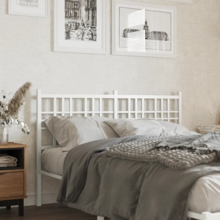 vidaXL Cabecero de metal blanco 137 cm