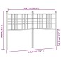 vidaXL Cabecero de metal blanco 137 cm vidaXL Cabecero de metal blanco 137 cm