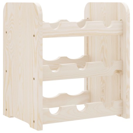 vidaXL Botellero de madera maciza de pino 33x25x37 cm