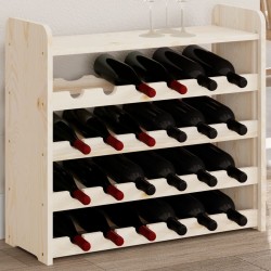 vidaXL Botellero con tablero superior madera maciza pino 67,5x25x60 cm