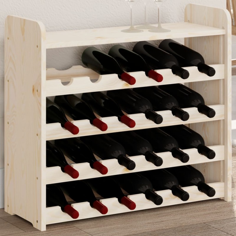 vidaXL Botellero con tablero superior madera maciza pino 67,5x25x60 cm vidaXL Botellero con tablero superior madera maciza pino 67,5x25x60 cm