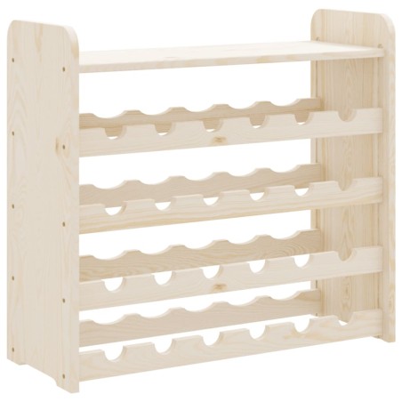 vidaXL Botellero con tablero superior madera maciza pino 67,5x25x60 cm