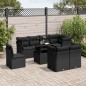 vidaXL Set de sofás de jardín 8 piezas y cojines ratán sintético negro vidaXL Set de sofás de jardín 8 piezas y cojines ratán sintético negro