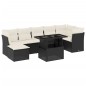 vidaXL Set de sofás de jardín 8 piezas y cojines ratán sintético negro vidaXL Set de sofás de jardín 8 piezas y cojines ratán sintético negro
