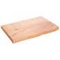vidaXL Encimera baño madera maciza tratada marrón claro 60x40x(2-4) cm vidaXL Encimera baño madera maciza tratada marrón claro 60x40x(2-4) cm
