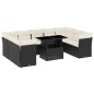 vidaXL Set de sofás de jardín 10 pzas cojines ratán sintético negro vidaXL Set de sofás de jardín 10 pzas cojines ratán sintético negro