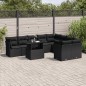 vidaXL Set de sofás de jardín 10 pzas cojines ratán sintético negro vidaXL Set de sofás de jardín 10 pzas cojines ratán sintético negro