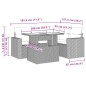 vidaXL Set de muebles de jardín 5 pzas y cojines ratán sintético negro vidaXL Set de muebles de jardín 5 pzas y cojines ratán sintético negro