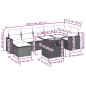 vidaXL Set de sofás de jardín 8 piezas y cojines ratán sintético negro vidaXL Set de sofás de jardín 8 piezas y cojines ratán sintético negro