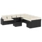 vidaXL Set de sofás de jardín 11 pzas y cojines ratán sintético negro vidaXL Set de sofás de jardín 11 pzas y cojines ratán sintético negro
