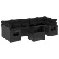 vidaXL Set de sofás de jardín 8 piezas y cojines ratán sintético negro vidaXL Set de sofás de jardín 8 piezas y cojines ratán sintético negro