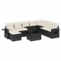 vidaXL Set de sofás de jardín 8 piezas y cojines ratán sintético negro vidaXL Set de sofás de jardín 8 piezas y cojines ratán sintético negro