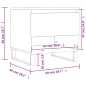 vidaXL Mesa de centro madera de ingeniería roble marrón 50x46x50 cm