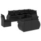 vidaXL Set de sofás de jardín 8 piezas y cojines ratán sintético negro vidaXL Set de sofás de jardín 8 piezas y cojines ratán sintético negro