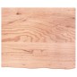 vidaXL Encimera de baño madera maciza tratada marrón claro 60x50x2 cm vidaXL Encimera de baño madera maciza tratada marrón claro 60x50x2 cm