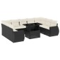 vidaXL Set de sofás de jardín 10 pzas cojines ratán sintético negro vidaXL Set de sofás de jardín 10 pzas cojines ratán sintético negro