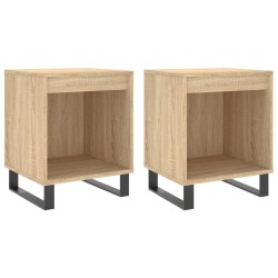 vidaXL Mesitas noche 2 uds madera ingeniería roble Sonoma 40x35x50 cm
