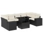 vidaXL Set de sofás de jardín 8 piezas y cojines ratán sintético negro vidaXL Set de sofás de jardín 8 piezas y cojines ratán sintético negro