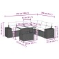 vidaXL Set de sofás de jardín 7 pzas con cojines ratán sintético negro vidaXL Set de sofás de jardín 7 pzas con cojines ratán sintético negro