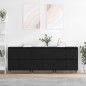 vidaXL Aparadores 3 uds madera contrachapada negro vidaXL Aparadores 3 uds madera contrachapada negro