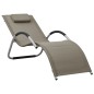 vidaXL Tumbonas 2 unidades textilene gris taupe y gris vidaXL Tumbonas 2 unidades textilene gris taupe y gris