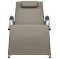 vidaXL Tumbonas 2 unidades textilene gris taupe y gris vidaXL Tumbonas 2 unidades textilene gris taupe y gris