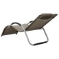 vidaXL Tumbonas 2 unidades textilene gris taupe y gris vidaXL Tumbonas 2 unidades textilene gris taupe y gris