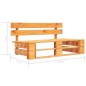 vidaXL Sofá central palets jardín madera pino impregnada marrón miel vidaXL Sofá central palets jardín madera pino impregnada marrón miel