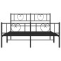 vidaXL Estructura de cama cabecero y pie de cama metal negro 120x200cm vidaXL Estructura de cama cabecero y pie de cama metal negro 120x200cm