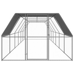 vidaXL Jaula gallinero de exterior de acero galvanizado 3x12x2 m