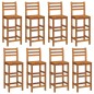 vidaXL Taburetes de barra de cocina 8 unidades madera maciza acacia vidaXL Taburetes de barra de cocina 8 unidades madera maciza acacia