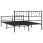 vidaXL Estructura de cama cabecero y pie de cama metal negro 120x200cm vidaXL Estructura de cama cabecero y pie de cama metal negro 120x200cm