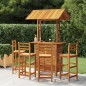vidaXL Juego muebles de bar de jardín 5 piezas madera maciza de acacia vidaXL Juego muebles de bar de jardín 5 piezas madera maciza de acacia