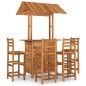 vidaXL Juego muebles de bar de jardín 5 piezas madera maciza de acacia vidaXL Juego muebles de bar de jardín 5 piezas madera maciza de acacia