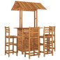 vidaXL Juego muebles de bar de jardín 5 piezas madera maciza de acacia vidaXL Juego muebles de bar de jardín 5 piezas madera maciza de acacia