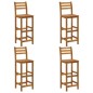 vidaXL Juego muebles de bar de jardín 5 piezas madera maciza de acacia vidaXL Juego muebles de bar de jardín 5 piezas madera maciza de acacia