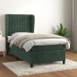vidaXL Cama box spring con colchón terciopelo verde oscuro 80x200 cm vidaXL Cama box spring con colchón terciopelo verde oscuro 80x200 cm