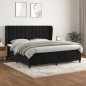 vidaXL Cama box spring con colchón terciopelo negro 200x200 cm vidaXL Cama box spring con colchón terciopelo negro 200x200 cm