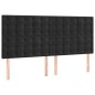 vidaXL Cama box spring con colchón terciopelo negro 200x200 cm vidaXL Cama box spring con colchón terciopelo negro 200x200 cm