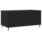 vidaXL Mesa de centro madera contrachapada negro 90x44,5x45 cm