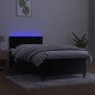 vidaXL Cama box spring colchón y LED terciopelo negro 100x200 cm vidaXL Cama box spring colchón y LED terciopelo negro 100x200 cm