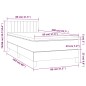 vidaXL Cama box spring colchón y LED terciopelo rosa 80x200 cm vidaXL Cama box spring colchón y LED terciopelo rosa 80x200 cm