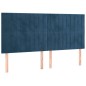 vidaXL Cama box spring colchón y LED terciopelo azul oscuro 200x200 cm vidaXL Cama box spring colchón y LED terciopelo azul oscuro 200x200 cm