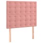 vidaXL Cama box spring colchón y LED terciopelo rosa 80x200 cm vidaXL Cama box spring colchón y LED terciopelo rosa 80x200 cm