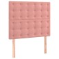 vidaXL Cama box spring con colchón terciopelo rosa 80x200 cm