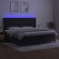 vidaXL Cama box spring colchón y LED terciopelo negro 200x200 cm vidaXL Cama box spring colchón y LED terciopelo negro 200x200 cm