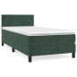 vidaXL Cama box spring con colchón terciopelo verde oscuro 80x200 cm vidaXL Cama box spring con colchón terciopelo verde oscuro 80x200 cm