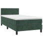 vidaXL Cama box spring con colchón terciopelo verde oscuro 80x200 cm vidaXL Cama box spring con colchón terciopelo verde oscuro 80x200 cm
