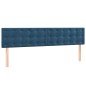 vidaXL Cama box spring con colchón terciopelo azul oscuro 200x200 cm vidaXL Cama box spring con colchón terciopelo azul oscuro 200x200 cm